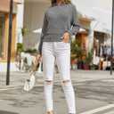 Women Hoodies Sweatshirts Casual Loose Pullover Tops Long Sleeve Fall Shirts Fashion Clothes OneSize (Gray)