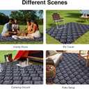 OLANLY Reversible Outdoor Rug 5x8 ft Clearance, Waterproof Outdoor Plastic Straw Rug with Interlacing Pattern, RV Mat for Patio, Camping, Balcony, Deck, Backyard, Black & Grey