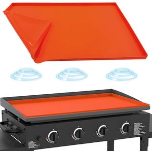 Silicone Griddle Mat for Blackstone 36 Inch, Heavy Duty Food Grade Silicone Griddle Cover, Griddle Accessories for Blackstone Grill, All Season Protective Cover (Orange)