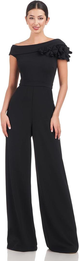 JS Collections Women's Lilith Jumpsuit (Black, M)