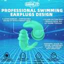 2 x Kids Swimming Ear Plugs 3 Pairs Reusable Waterproof Silicone Earplugs for Children (Ages 4-12), Soft & Comfortable Swim Ear Protection for Surfing, Diving, Pool, Showering & Water Sports