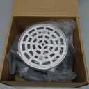 4 1/4" Shower Drain Round Brushed Nickel, Removable Grille Strainer Screws in Drain Cover, Base with Adjustable Drain Flange Kit PVC, SUS304 Stainless Steel