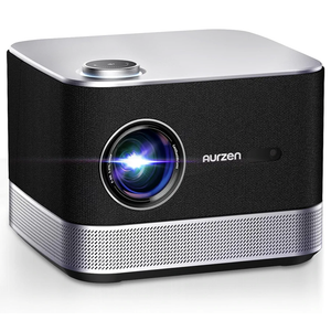3-in-1 Projector 4K Supported, AURZEN BOOM 3 Smart Projector with WiFi and Bluetooth, 3D DoIby Audio & 36W Speakers, Auto Focus & Keystone, Netflix Official 500 ANSI Home Outdoor projector, Black
