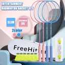 Badminton Set for Family & Beginners, Includes Rackets Shuttlecocks Carrying Bag, Outdoor Yard Garden Park Practice Sports Game for Kids Adults