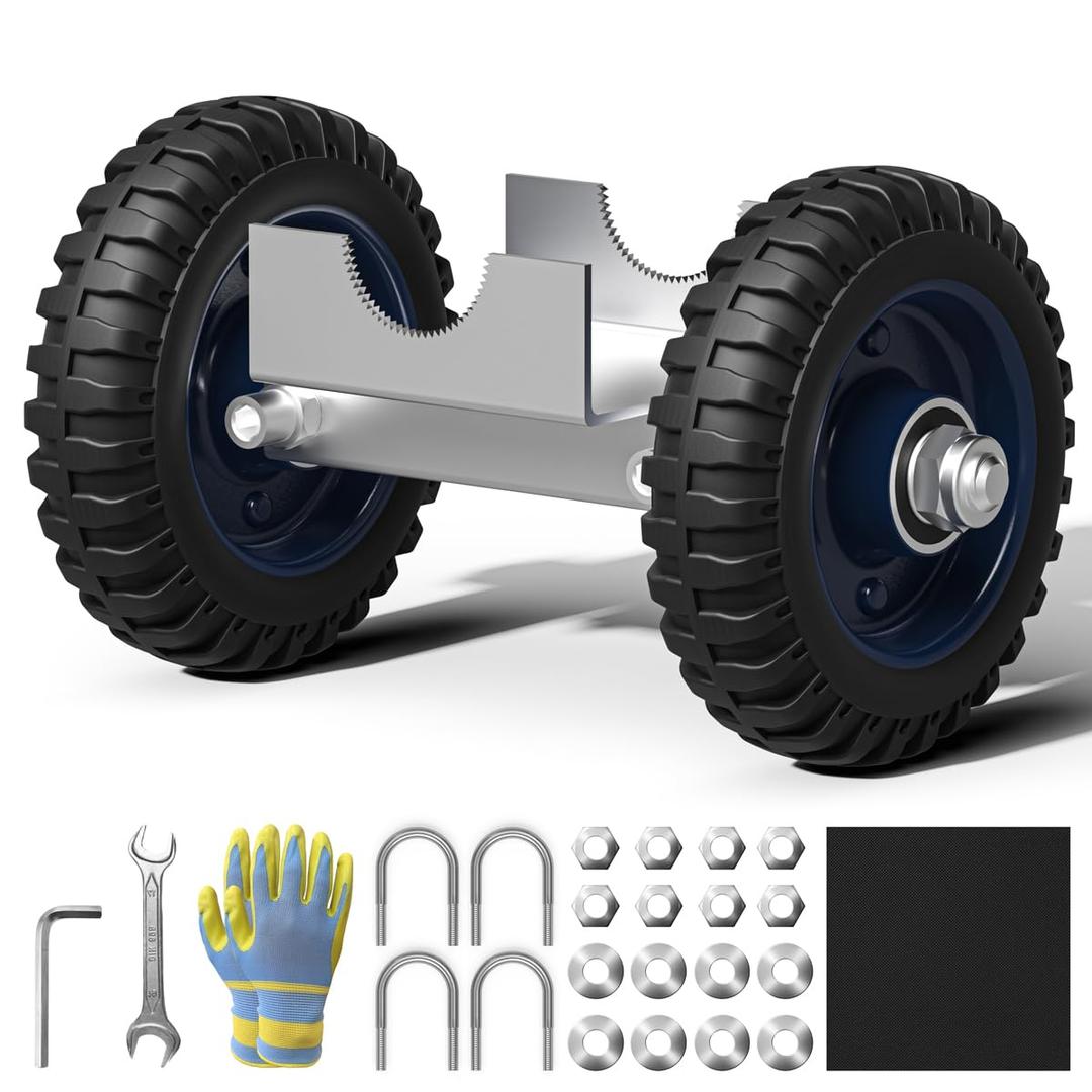 Rolling Gate Wheels Double U-Bolts Sliding Gate Carrier Heavy Duty Gate Wheel for Metal Tube Gates Sliding Gates Driveway Chain Link Fence (6" 550lb Capacity Adjustable Wheel Carrier)