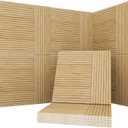 Soon Global Acoustical Wall Panels, 6-Piece 23.62 X 23.62 Inches Art Acoustic Panels, Decorative Acoustic Panels, Acoustic Wall Panels, Sound Absorbing Wall Art, Zen Split