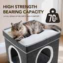 Cat Bed for Indoor Cats Cube House,Bedsure Cat Beds for Indoor Cats - Large Cat Cave for Pet Cat HouseFoldable Cat Hideaway,DIY Free Combination Configurable Play Tower Condo for Cats（3 piece）
