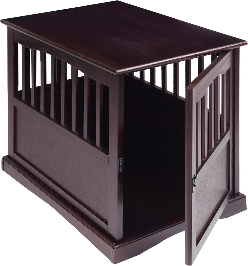 Casual Home Wooden Medium Pet Crate, End Table, Espresso, Size: 27.5"L x 20.0"W x 24.0"H
