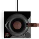 Fellow Corvo EKG Pro Studio Edition Electric Tea Kettle - Quick Heating, Precise Temperature Control, Scheduling, Built-in Brew Timer - Matte Black with Walnut Handle - 0.9 Liter