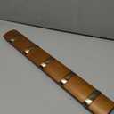 Umbra Flip Wall-Mounted Coat Rack with 5 Hooks  Modern, Space-Saving Storage for Hats, Jackets, Bags, Entryway, Mudroom, Closet, Bathroom, Bedroom  Light Walnut/Gold