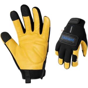 toolant Upgraded Waterproof Winter Work Glove with 3M Lining,Heavy Duty High Dexterity Leather Gloves,Touchscreen with Impact Protection (Medium)