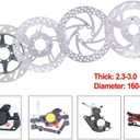 Bike Disc Brake-Rotor 180Mm 203Mm Bicycle-Rotors With 6 Bolts 3MM Thickened, For Ebikes And Electric Motorcycles(203mm 3.0mm)