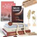 Decorative Books for Home Decor & Fake Books for Coffee Table Decor, Complete Aesthetic Set with 3 Faux Books for Decoration & Accents for Neutral Living Room Decoration & Bookshelf Decor
