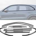 Stainless Steel Window Trim Chrome Delete for Porsche Cayenne SUV 2019-2024 Black Window Trim Blackout Kit