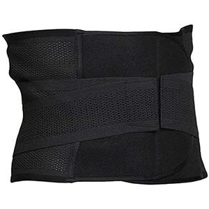 Lumbar Support Belt for Men and Women,Strong Compression Pull Straps Breathable Waist,Sexy Slimming Waistband,Fitness Corset (Color : Black, Size : M )