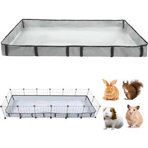 DZWLKJ Guinea Pig Cage Liner Tarp Bottom Waterproof and Washable Base Also for Rabbits, Bunny, Chinchesillas, Hedgehog, Ferrets and Other Small Animals(24x72 inches) (C&C 2x6(24x72 inches))
