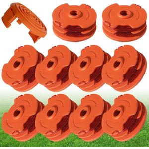 WA0007 Weed Wacker Spools for Worx WG116 WG119 WG124 WG173 WG183, Replacement Trimmer Spools 16ft 0.065'', 10-Line Spool + 1 Cap WA0007 Weed Wacker Spools for Worx WG116 WG119 WG124 WG173 WG183, Replacement Trimmer Spools 16ft 0.065'', 10-Line Spool + 1 Cap
