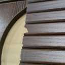 Coffee Table, 39.4" Mid Century Modern Coffee Tables for Living Room, Coffee Table with Storage Open Shelf, Fluted Table with Sliding Cabinet Door, 2-Tier Rustic Wood Desktop, Walnut