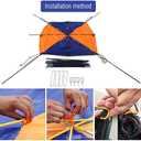 Tbest Inflatable Kayak Awning Canopy, Boat Sun Shade Shelter, 2/3/4 Persons Boat Sun Shelter Sailboat Awning Cover Fishing Canopy Tent Sun Shade Waterproof and UV Protection