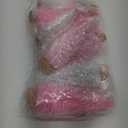 Leyndo 9 Pcs Pink Classic Artificial Mini Christmas Tree Sisal Bottle Brush Trees with Wood Base Christmas Pine Trees for Autumn Winter Holiday Home Kitchen Party Decor