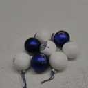 12pcs Glass Ball Ornaments, Star of David Hanukkah Ornament Balls, White and Blue Jewish Menorah Decorations for Tree (12 pcs)