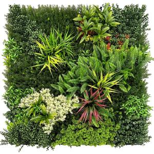 TTTM Artificial Greenery Hedge Panel, Grass Wall Decor: 20"x20" 24 Pcs