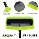 Sepetrel Swimming Pool Leaf Skimmer Net,Reinforced Frame Deep Rake Net (Plastic Edge)