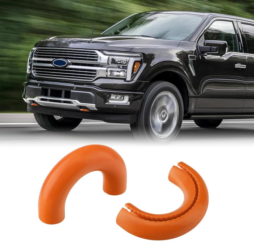 Tow Hook Covers for Ford F150 2004-2025 Bronco Base/Big Bend/Outer Banks 2021-2025 Compatible with Toyota Tundra Accessories 2017-2021|(Orange)