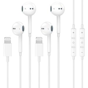 [Apple MFi Certified] Wired Headphones for iPhone Earbuds with Built-in Microphone & Volume Control Nosie Reduction Earphones Headsets Compatible with iPhone 14 13 12 11 Pro Max XS XR X 8 7, 2 Pack