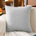 Sofa Covers Couch Covers for Sofa Pet Friendly Couch Cushion Covers Universal Sofa Covers Washable Stretch Slipcovers for Sectional Sofa (Texture Light Gray, Pillow Cover 15 * 15inch)
