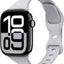 3 x STG Sport Slim Thin Narrow Silicone Bands Compatible with Apple Watch Band Ultra 3/2/1 49mm, Series 11/10 46/42mm, 9/8/7 45/41mm, SE 6/5/4 44/40mm, 3/2/1 42/38mm for Women Men
