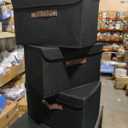 StorageWorks Storage Baskets for Shelves, Foldable Fabric Closet Storage Bins with Handles, Clothes Organizer Laundry Baskets, Black, 3-Pack, Large (14 " L x 10 " W x 8" H)