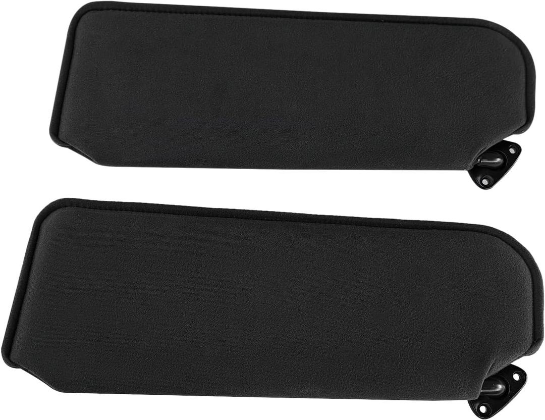 Car Sun Visor Black, Left + Right Side Sun Visor Replacement Fits for 1993-2002 Chevy Camaro Pontiac Firebird, SV-150 (Without Mirror)