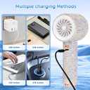 Portable Handheld Turbo Fan - Fashion Full Diamond 1800mAh USB Rechargeable Personal Battery Operated Mini Small Pocket Mini Fan for Travel/Outdoor/Vacation/Beach/Outdoor Activities (Gold)