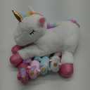 PixieCrush Unicorn Stuffed Animals for Girls, Set of 5 - Mommy with Babies - Magical Giant Stuffed Animal - Enchanting Unicorn with Babies Set - Plush Animals for Kids