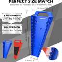 2-Pack Magnetic Wrench Organizer with Non-Slip Handle, 24-Slot Heavy-Duty Wrench Rack Holders for Toolbox & Drawer Storage, Fits SAE 1/4"-1-1/16" and Metric 6mm-24mm Wrenches