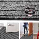 AYOHA Runner Rug 2' x 6' Indoor/Outdoor Carpet for Hallway Kitchen Entryway Patio Lobby Garage Deck Area Rugs with Natural Non-Slip Rubber Backing, Gray/Black Strip