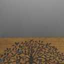Evergreen Tree of Life Coir Doormat, 24"x36" Large Front Door Mat, Outdoor Indoor Entrance Rug, Non-Slip Welcome Mat for Porch Patio, Housewarming Gift (Multi-Color Birds, 24"x36")