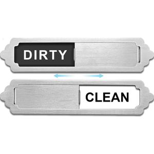 3 x Premium Stainless Steel Dishwasher Magnet Clean Dirty Sign - Strong Magnetic, Easy Slide, Perfect Surface Fit. Ideal for Kitchen, Functional & Decorative Adds a Stylish Touch to Your Dishwasher