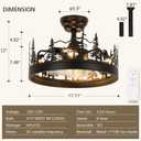 DESOOP Rustic Ceiling Fan with Light, Farmhouse Ceiling Fan with Remote