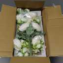 Mkono Mason Jar Table Centerpiece Decorative Wood Tray with 3 Painted Jars Artificial Flowers Rustic Country Farmhouse Decoration for Coffee Table Dining Room Living Room Kitchen (Peony)