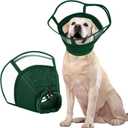 Kuoser Large Dog Cone Collar After Surgery, Soft Cone for Dogs to Stop Licking, Breathable Pet Recovery Collar Comfortable Elizabethan Collars, Adjustable Protective Dog Cones for Large Dogs, Green XL