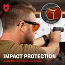 NoCry Blue Light Blocking Safety Glasses Over Eyeglasses with 100% UV Protection UV Light Protection with Anti-Fog & Anti-Scratch Lenses; ANSI Z87.1 Certified Adjustable Temples with Anti-Slip Tip
