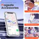 Compatible with iPhone 13 Case & iPhone 14 Case Magnetic Glitter iPhone 13 & 14 Phone Cases 6.1" with Curly Wavy Frame Design [Bling & Cute][Compatible with Mag-Safe],Purple