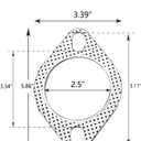 2PCS Automobile Exhaust Gasket, Exhaust Manifold Gasket, Strong Sealing And Rust-Proof, Suitable For Most Exhaust Pipe Sealing Purposes (2.5IN)