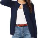 GRACE KARIN Womens Long Sleeve Knit Cardigan Sweaters Casual Dressy Open Front Button Down Cardigans Summer Outfits, Large