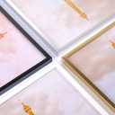 upsimples 5x7 Picture Frame Set of 3, Made of High Definition Glass for 5 x 7 White Frames, Wall and Tabletop Display Thin Border Photo Frame for Home Dcor