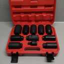 1/2 Drive Deep Impact Socket Set: 11-Piece Metric Size Wheel Axle Nut Wrench Metric Large Jumbo 27mm 29mm 30mm 31mm 32mm 33mm 34mm 35mm 36mm 38mm Spindle Joint High Torque Truck Bearing Locknut