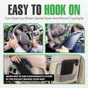 Steering Wheel Desk Tray for Eating, Laptops - Hooks Onto Most Vehicle Steering Wheels, Road Trip Accessory, Car Table