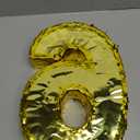 Sratte Piata Birthday Party Decorations Gold Foil Piata with Stick Blindfold Confetti for Boy Girl Birthday Anniversary Celebrations Fiesta Supplies(Number 6)